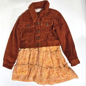 Fall little girl's size 4 corduroy jacket and dress set